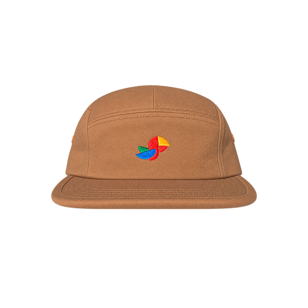 Flat Bill 5 Panel Cotton Twill Camper Hat