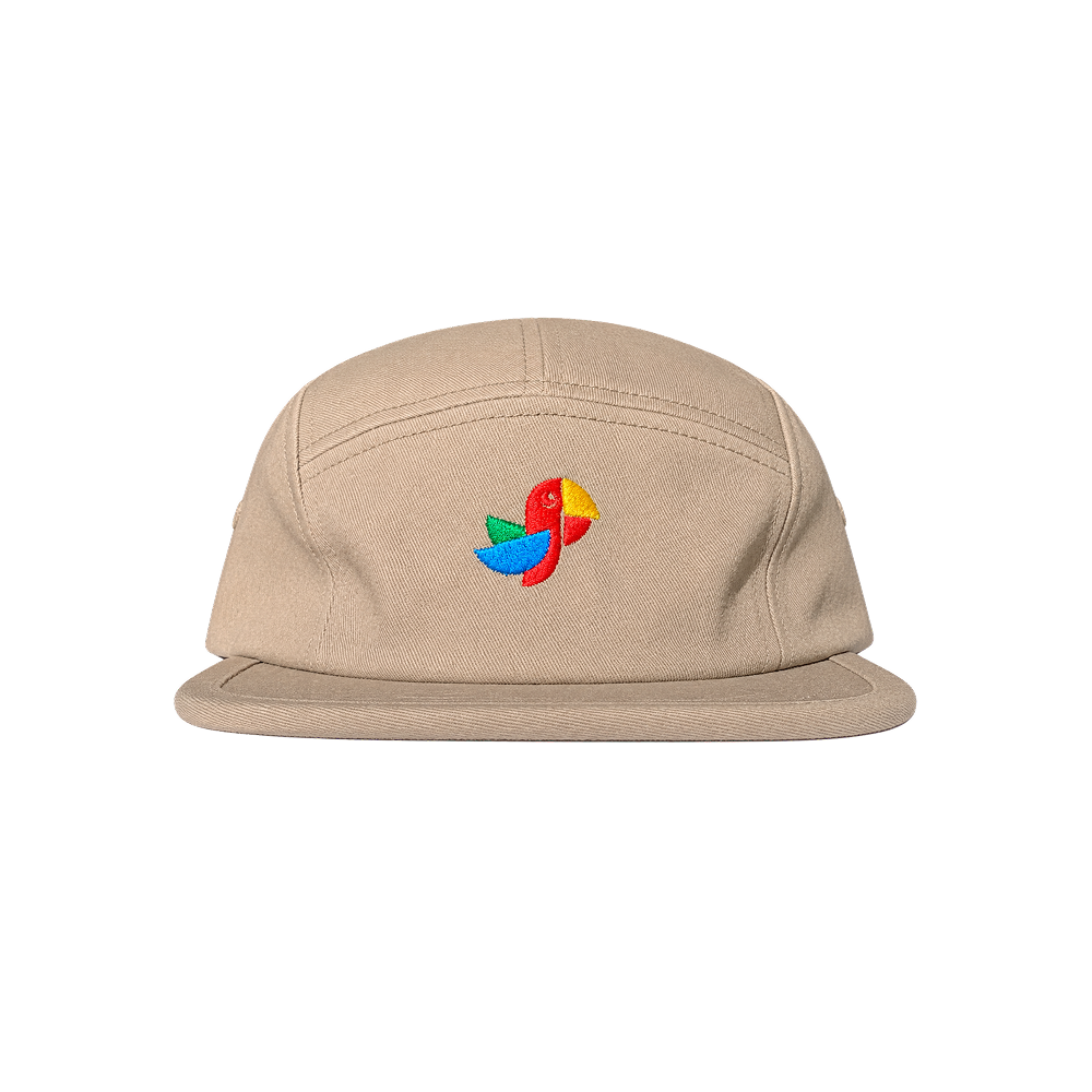 Flat Bill 5 Panel Cotton Twill Camper Hat