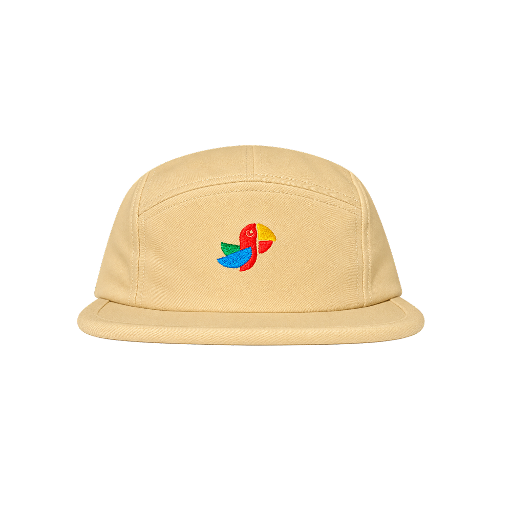 Flat Bill 5 Panel Cotton Twill Camper Hat